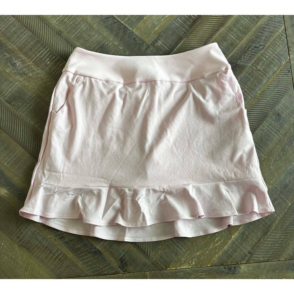 adidas Pants - Adidas Women Ultimate Frill Golf Skirt Skort Clear Pink JX9159 Small NWT